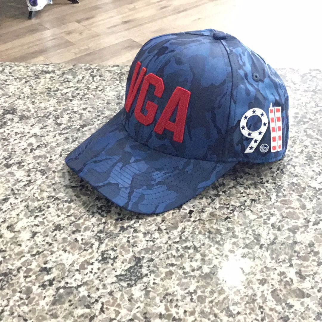 Camo Hat Navy w/ Red