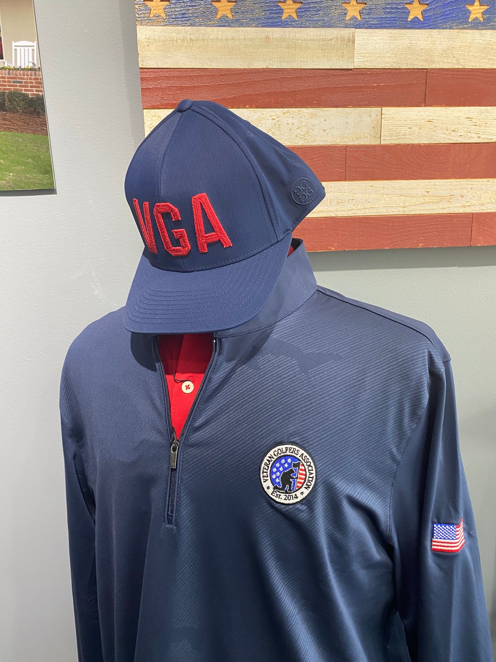 Greg Norman 1/4 Zip Shark Embossed Pullover