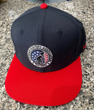 Navy Hat w/ Red Bill
