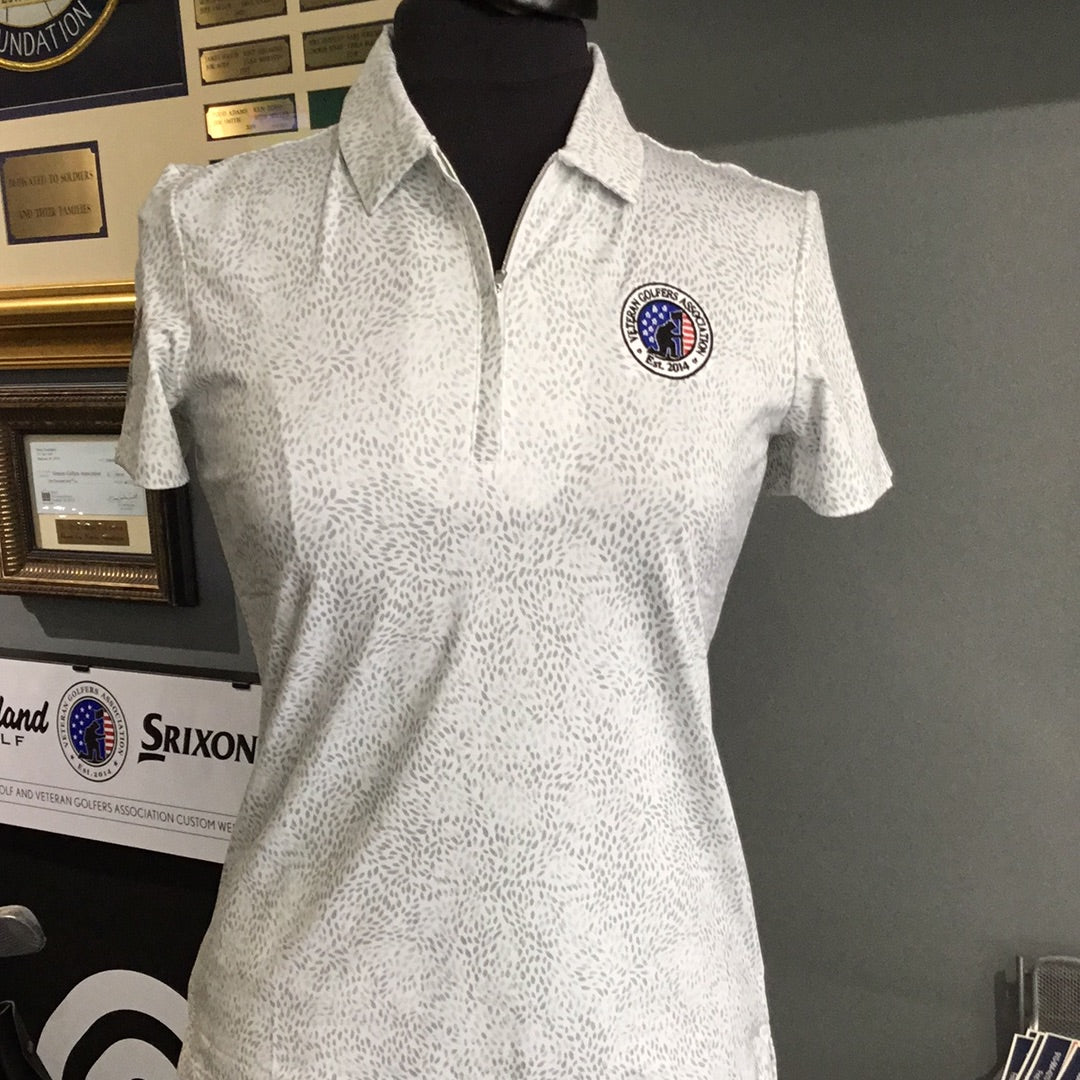 Chloe Jersey Performance Zip Polo