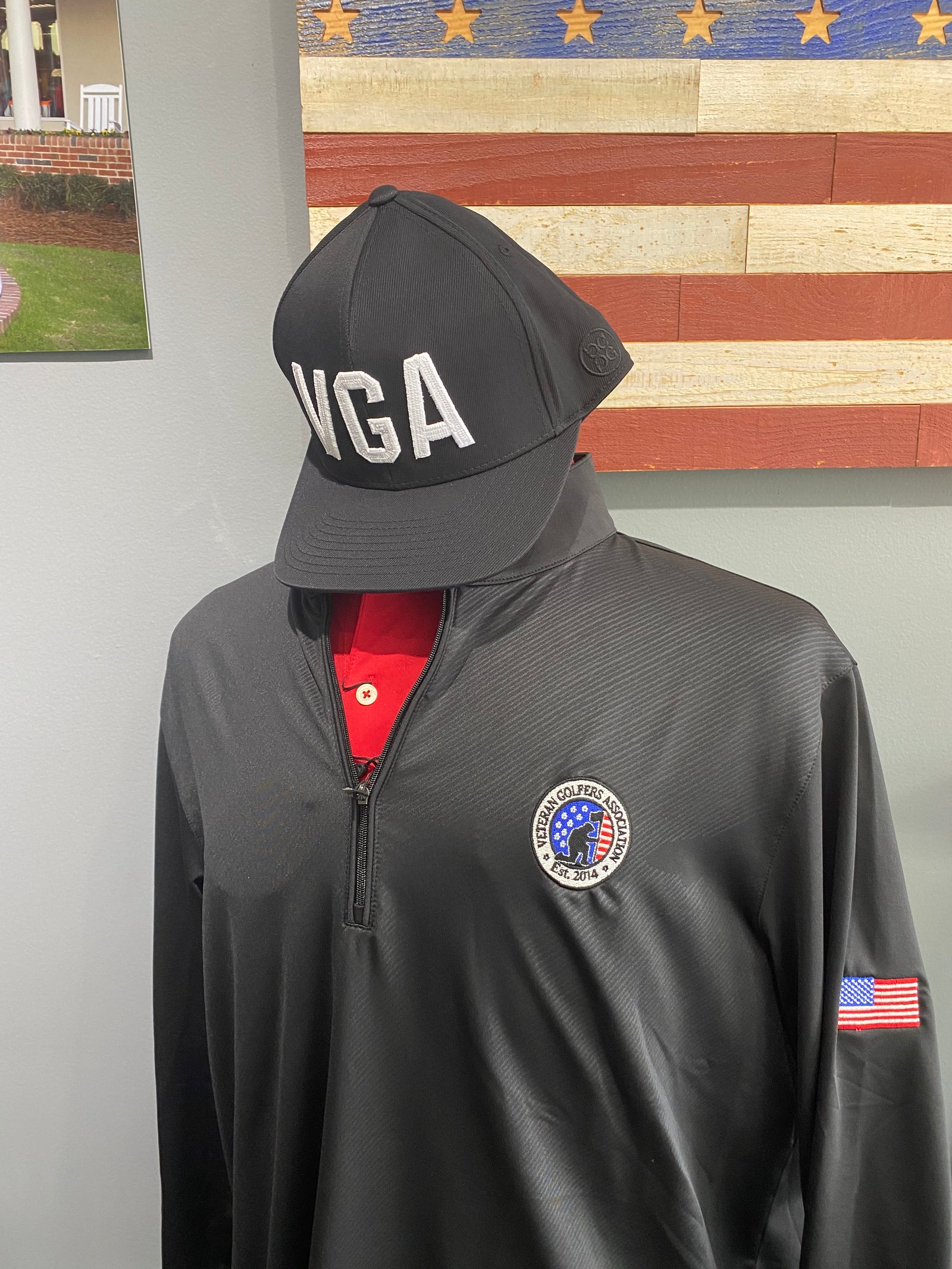 Greg Norman 1/4 Zip Shark Embossed Pullover